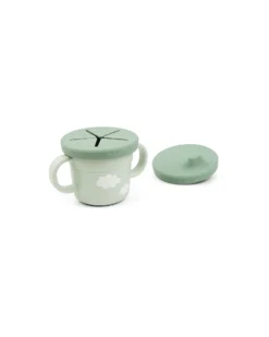Tazza con Beccuccio e Snack Foodie - Croco - Verde - 100% PP Alimentare