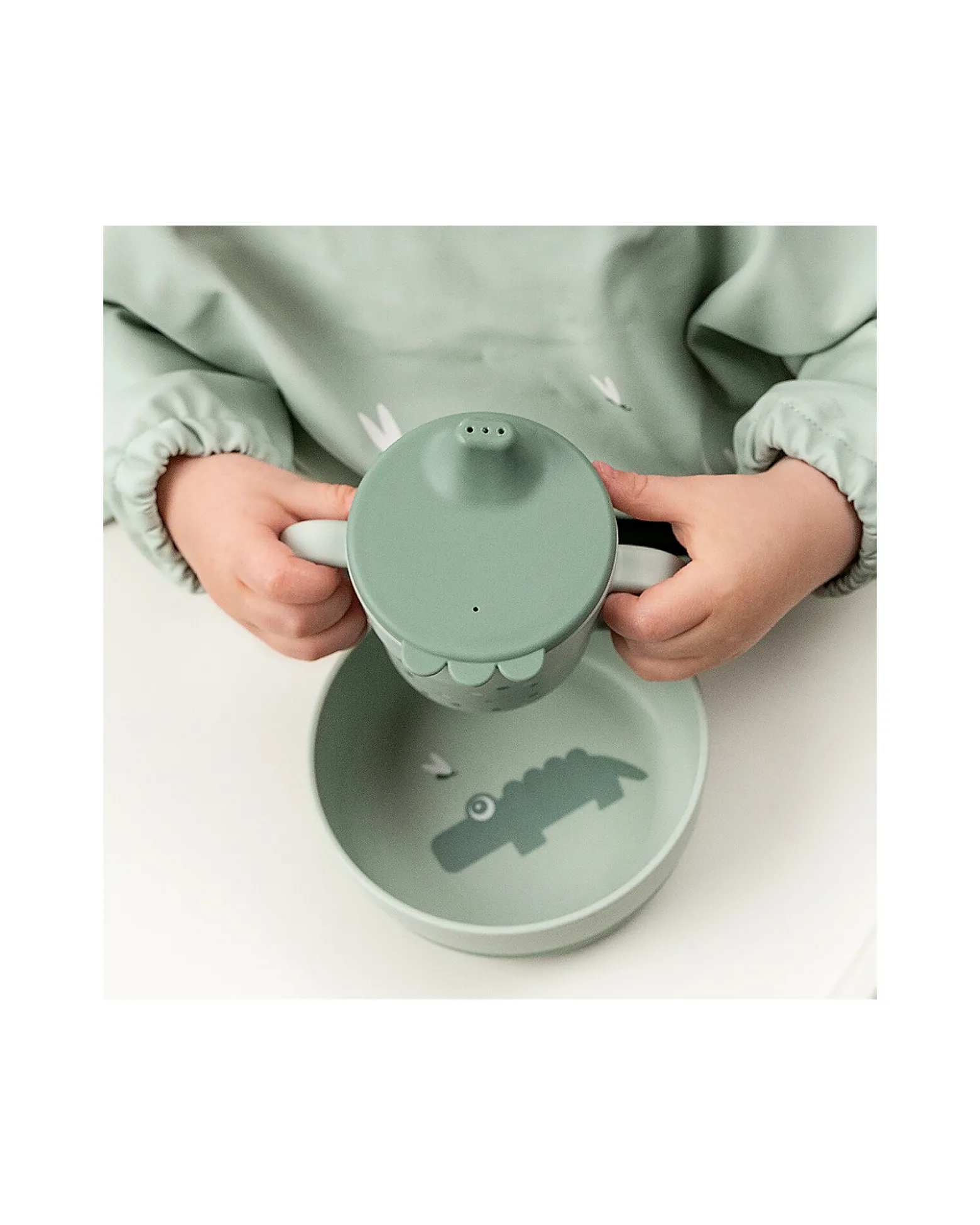 Tazza con Beccuccio - Happy Dots Verde - 100% PP Alimentare