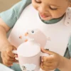 Tazza con Beccuccio 120 ml - Tiny Farm - Cipria - 100% Silicone Alimentare - con Due Manici