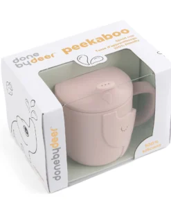 Tazza con Beccuccio Peekaboo - Elphee - Cipria - 100% Silicone Alimentare - con Due Manici