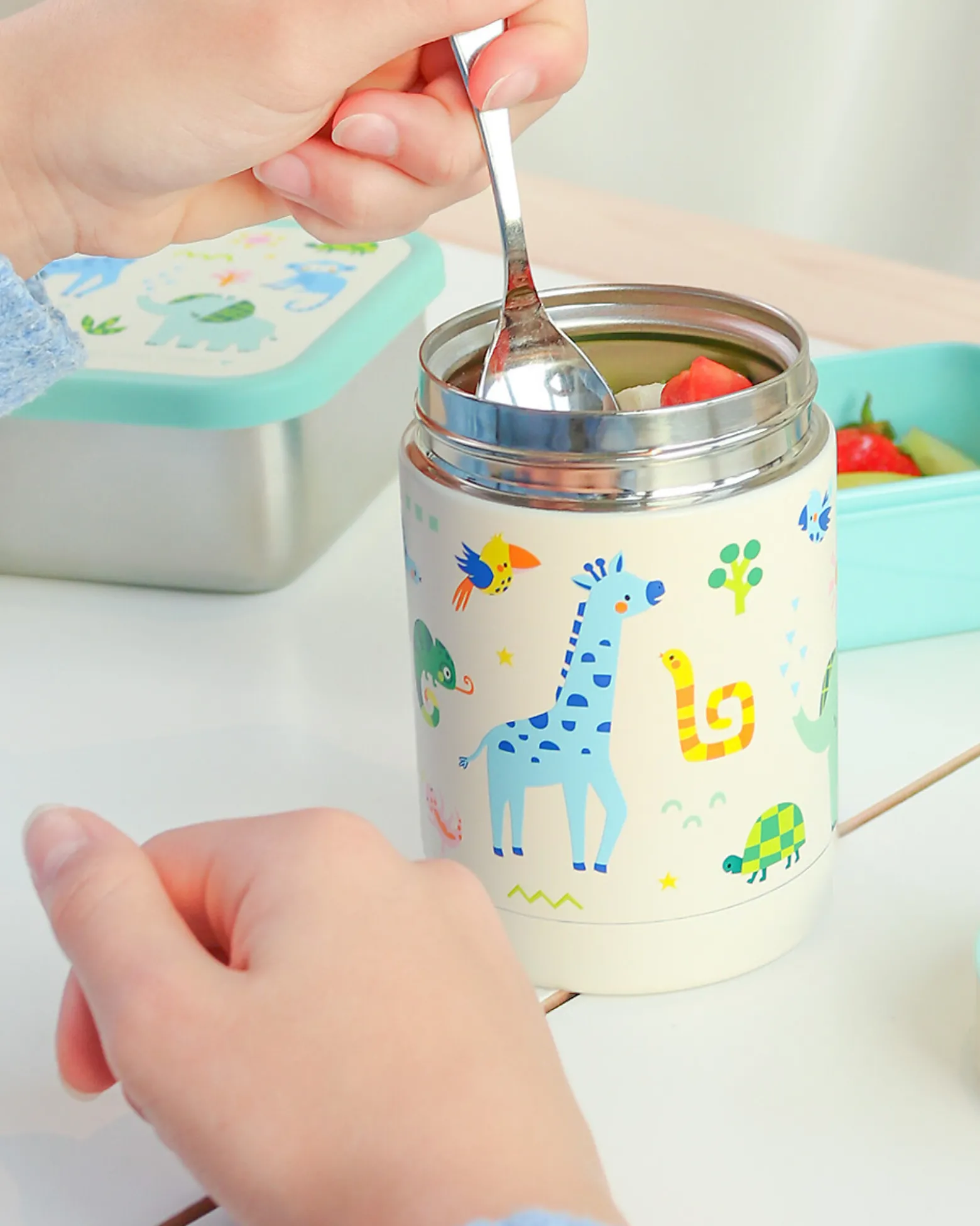 Thermos Porta Cibo in Acciaio Inossidabile - 300 ml - Giungla