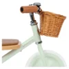 Triciclo Legno ed Ecopelle con Cestino - Menta - Dai 3 anni