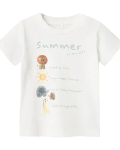 T-Shirt - Animali - Bianco - Cotone Bio