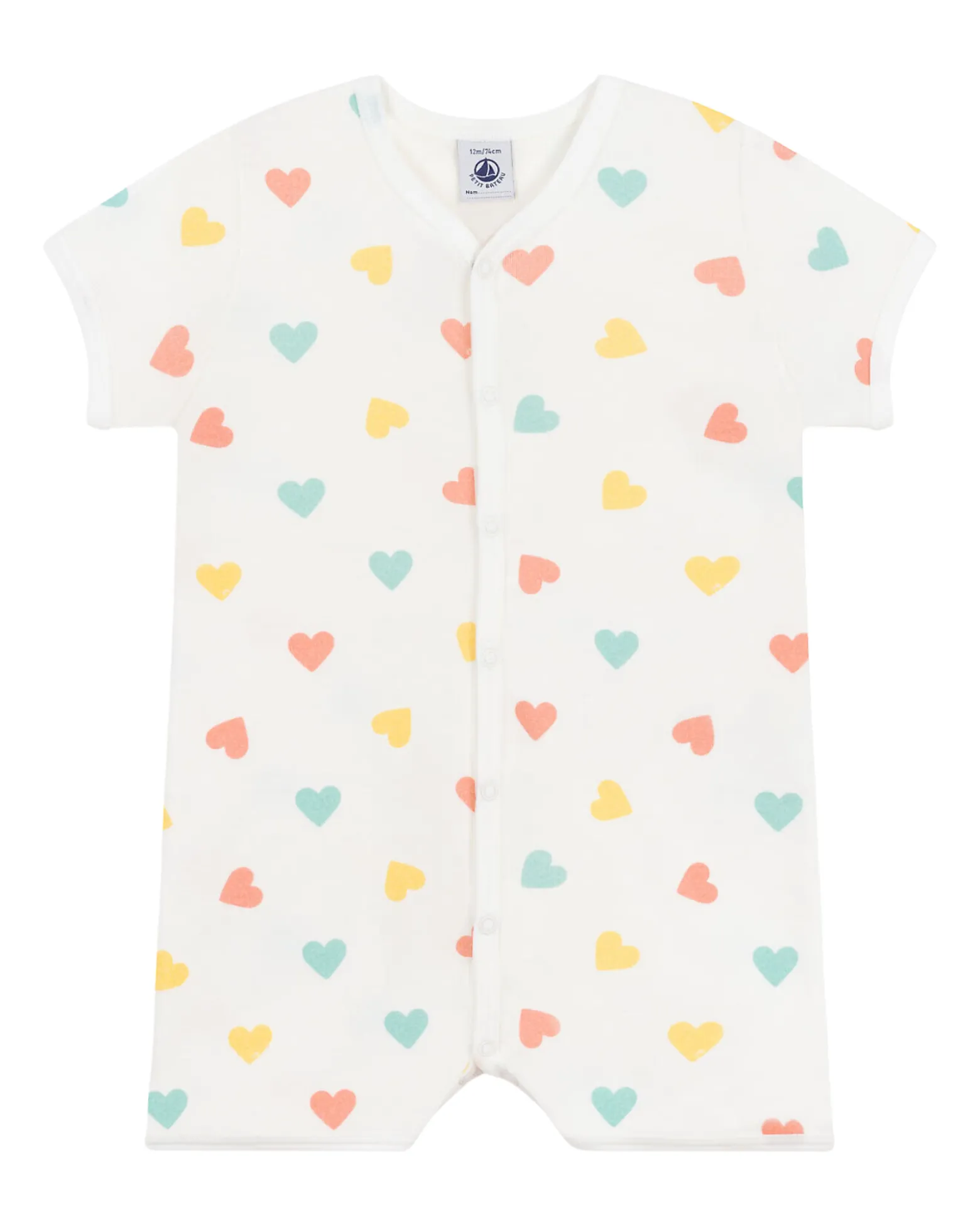 Tutina Senza Piedi Notte - 100% Cotone - Cuori