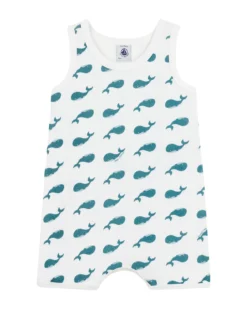 Tutina Senza Piedi Notte - 100% Cotone - Balene
