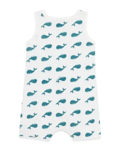 Tutina Senza Piedi Notte - 100% Cotone - Balene