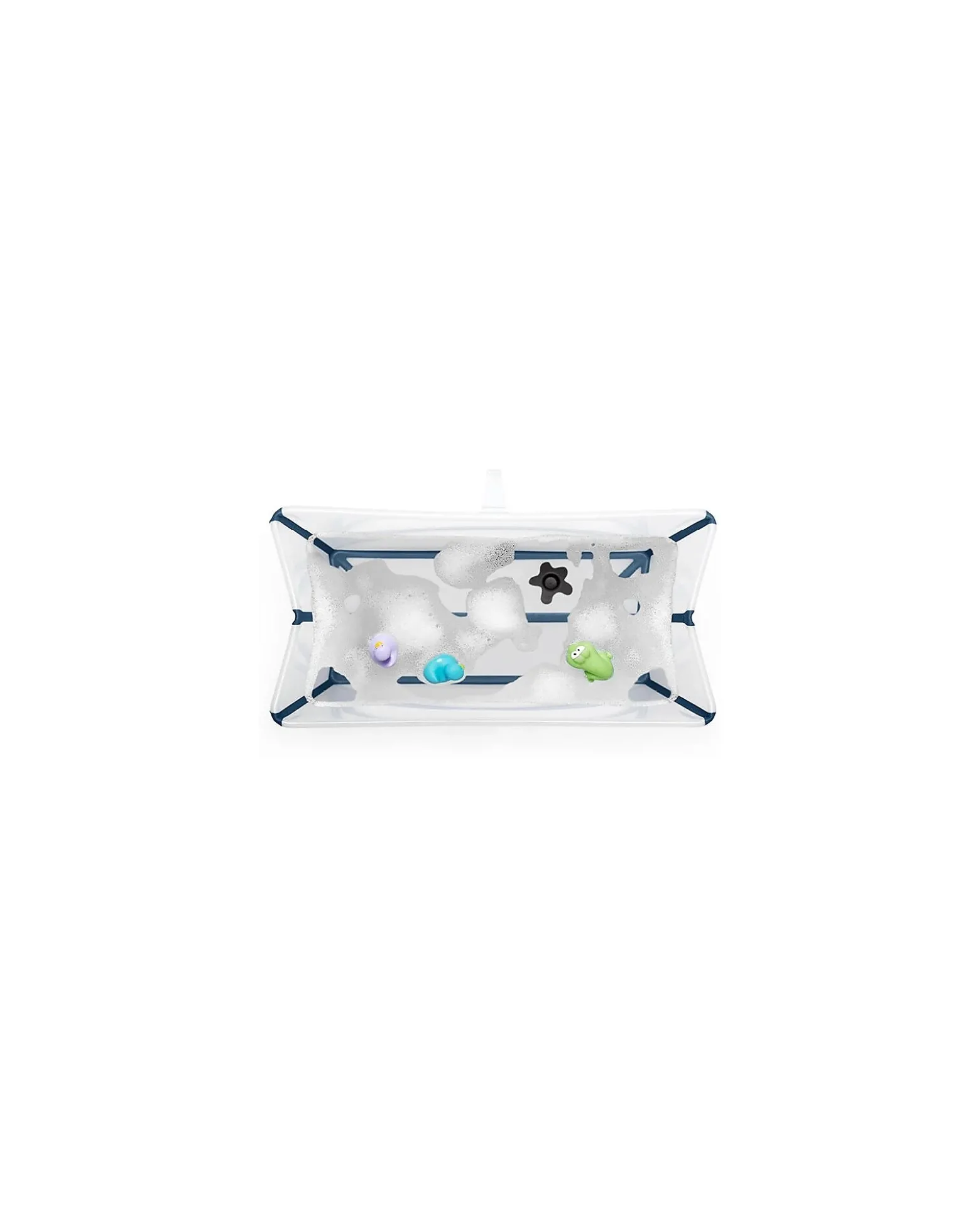 Vaschetta da Bagno Flexi Bath XL - con Supporto per Neonati - Trasparent Blue