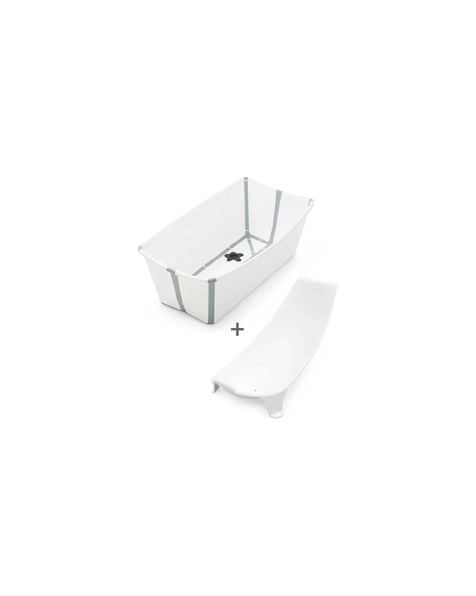 Vaschetta Pieghevole con Supporto - per Neonati e Bambini - Flexi Bath - Bianco