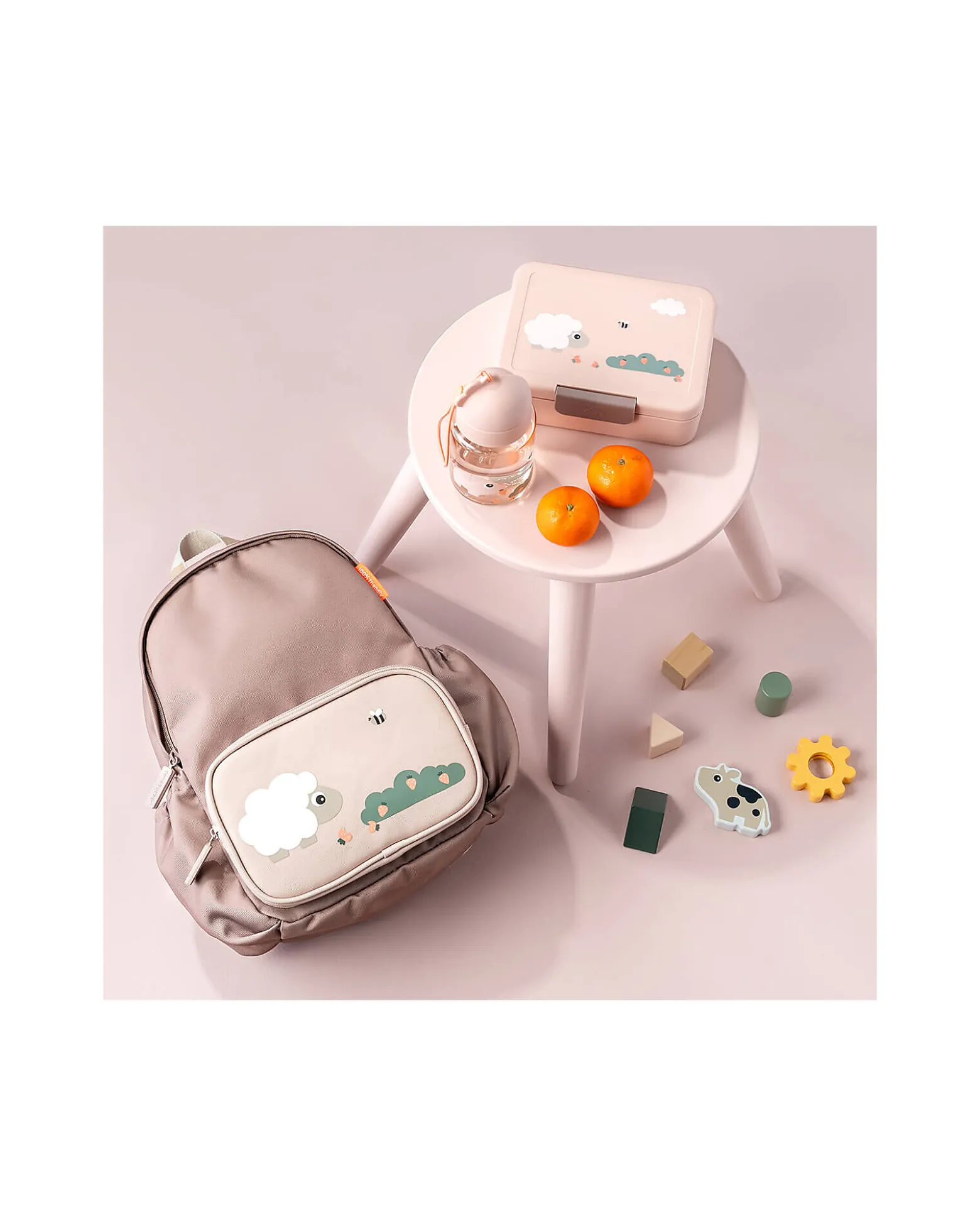 Zainetto per Bambini - Tiny Farm - Cipria - 7,5L